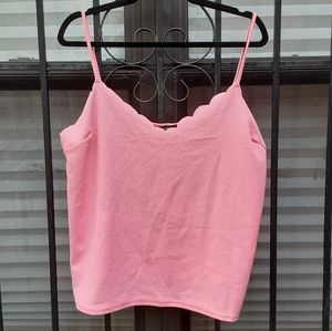 NEW boohoo scallop edge pink cami top